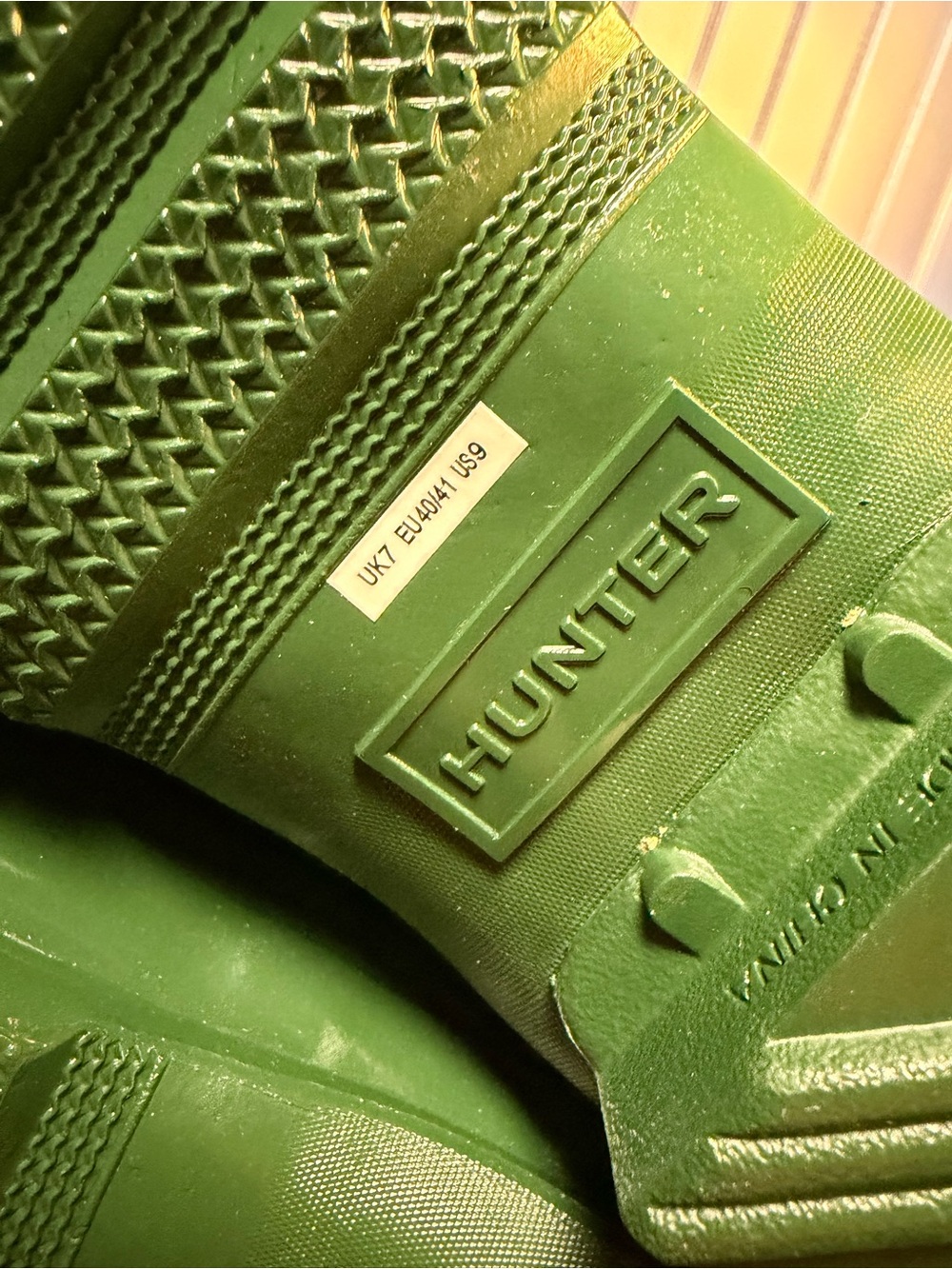 Hunter Original Tall Gloss Rain Boots Hunter Green Women’s Size 9 w/ Box - Picture 6 of 8